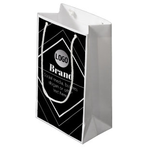 Bolsa De Regalo Pequeña Sube tu logotipo y diseño de texto personalizable