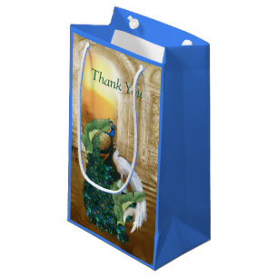Bolsa De Regalo Pequeña Sueños del templo real del pavo real de oro