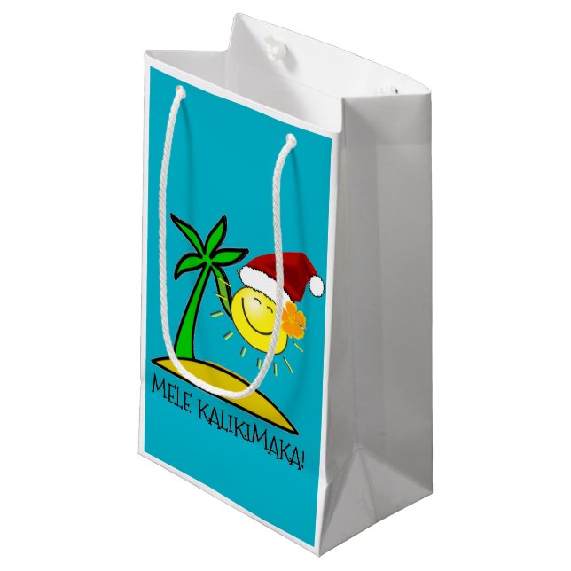 Bolsa De Regalo Pequeña Sun Santa - Mele Kalikimaka (Angulo Anverso)