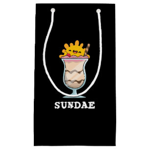 Bolsa De Regalo Pequeña Sundae Funny Sunday Ice Cream Pun Dark BG