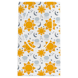 Bolsa De Regalo Pequeña Suns, lunas y nubes kawaii