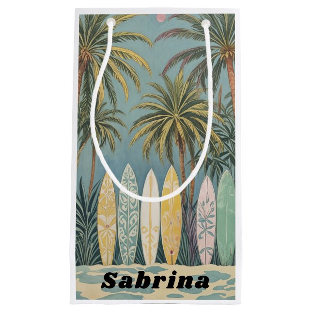 Bolsa De Regalo Pequeña Surf's Up, Pastel Style personalizado (Anverso)