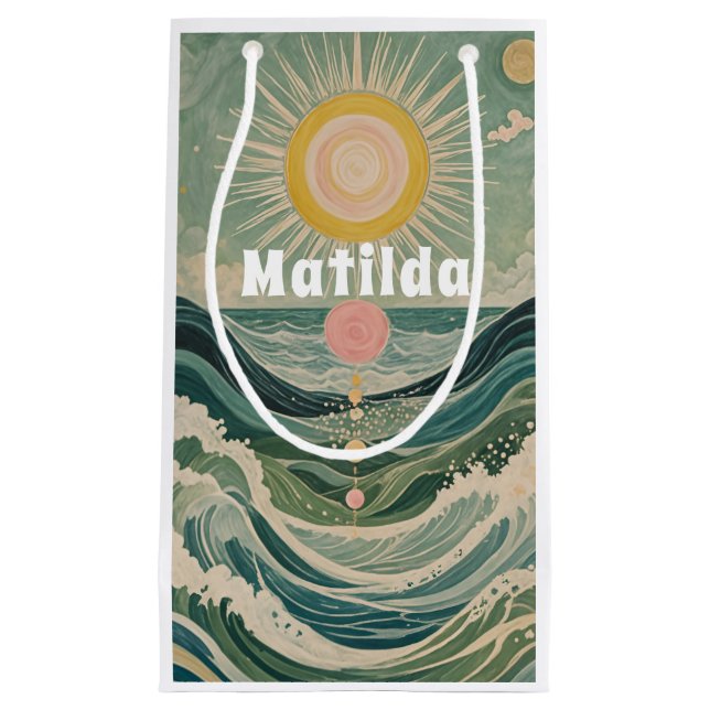 Bolsa De Regalo Pequeña Surge solar personalizado (Anverso)