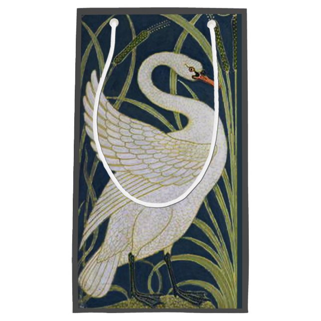 Bolsa De Regalo Pequeña Swan Art Nouveau Dos Cisnes (Anverso)