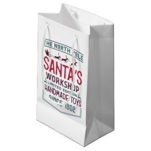 Bolsa De Regalo Pequeña Taller del Polo Norte de Santa