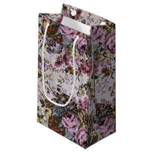 Bolsa De Regalo Pequeña Tapiz rosa rosado anticuado