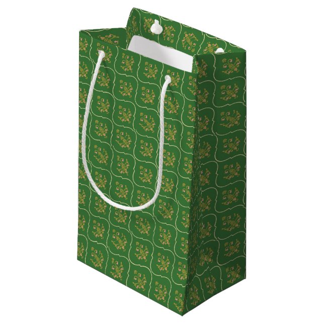 Bolsa De Regalo Pequeña Tapiz verde (Angulo Anverso)