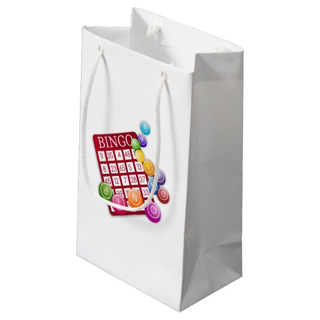 Bolsa De Regalo Pequeña Tarjeta BINGO con bolas BINGO (Angulo reverso)