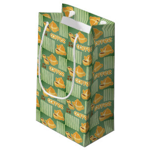 Bolsa De Regalo Pequeña Tazas de café, pote del café y granos de café