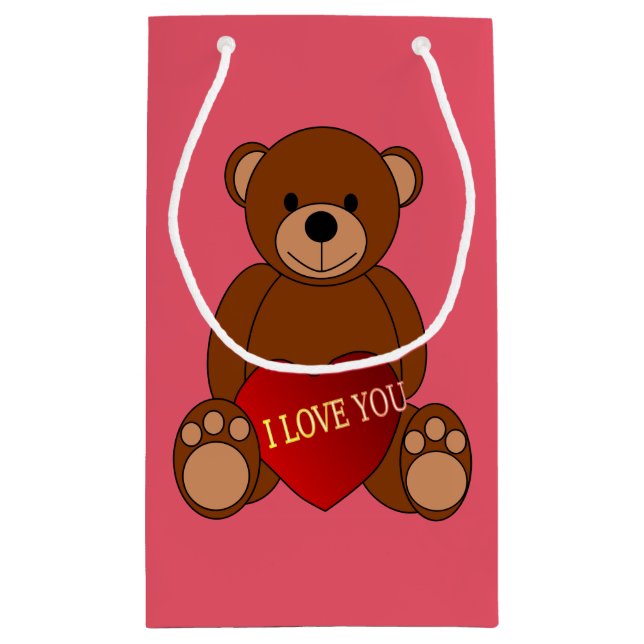 Bolsa De Regalo Pequeña Te Amo Teddy (Reverso)