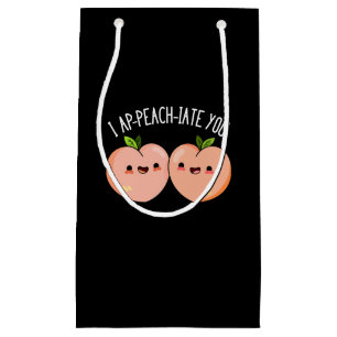 Bolsa De Regalo Pequeña Te Cito Ap-peach Gracioso Peach Pun Dark BG
