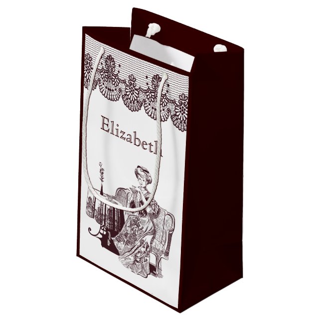 Bolsa De Regalo Pequeña té de la dama (Angulo reverso)