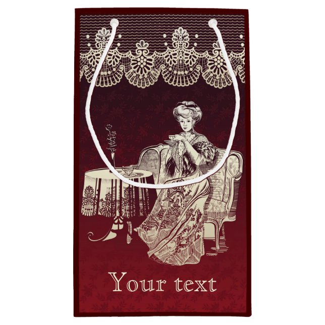 Bolsa De Regalo Pequeña té de la dama (Reverso)