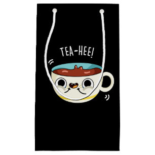 Bolsa De Regalo Pequeña Tea Hee Funny Tea Cup Pun Dark BG