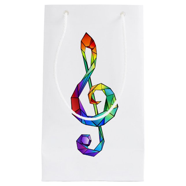 Bolsa De Regalo Pequeña Tecla musical arcoiris tremendo clef (Anverso)