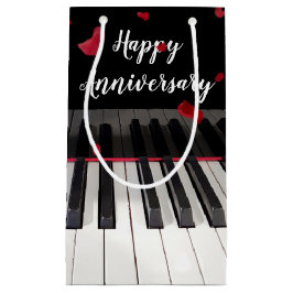 Bolsa De Regalo Pequeña Teclado de piano de aniversario