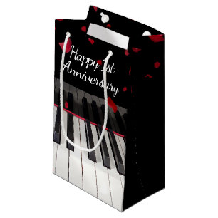 Bolsa De Regalo Pequeña Teclado Piano de 1° aniversario