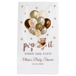 Bolsa De Regalo Pequeña Teddy Bear Se Lo Pon Cuando Pops El Favor De Baby 