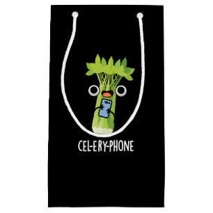 Bolsa De Regalo Pequeña Teléfono con canalización Graciosa Celery Veggie P