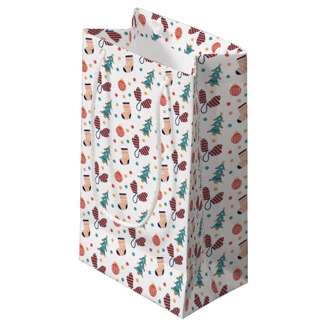 Bolsa De Regalo Pequeña Tema navideño adorable  (Angulo Anverso)