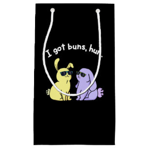 Bolsa De Regalo Pequeña Tengo Buns Hun Funny Conejo Conejo Pun Dark BG
