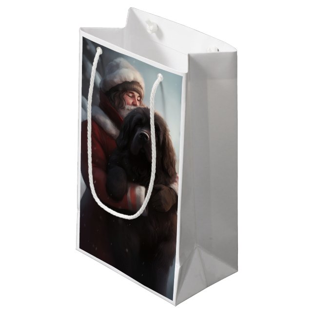 Bolsa De Regalo Pequeña Terranova Con Navidades festivos de Santa Claus (Angulo Anverso)