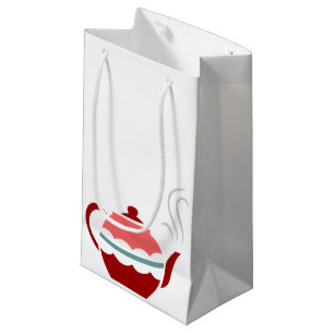Bolsa De Regalo Pequeña Tetera de cocido al vapor al vapor rosada