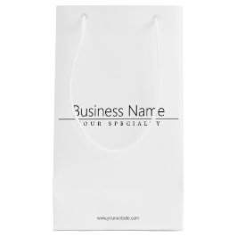 Bolsa De Regalo Pequeña Texto negro simple y elegante sobre blanco