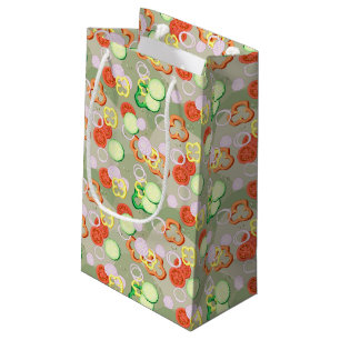 Bolsa De Regalo Pequeña Textura con las rebanadas de verduras