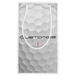 Bolsa De Regalo Pequeña Textura de pelota de golf blanca con hoyuelos Nomb