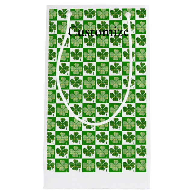 Bolsa De Regalo Pequeña Thunder_Cove de patrón de Shamrock (Anverso)