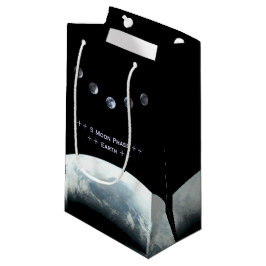 Bolsa De Regalo Pequeña Tierra de la fase de 5 lunas en espacio