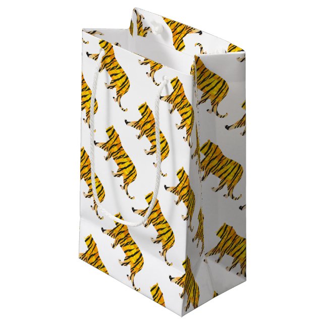 Bolsa De Regalo Pequeña Tigre negro y Naranja (Angulo Anverso)