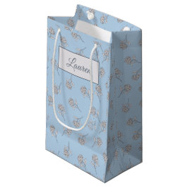 Bolsa De Regalo Pequeña Timeless Botanical Bloom Soft Blue Monogram