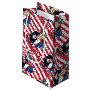 Bolsa De Regalo Pequeña Tío Sam te quiero con estrellas y rayas