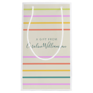 Bolsa De Regalo Pequeña Tiras de verano de color lindo personalizadas