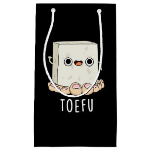 Bolsa De Regalo Pequeña Toe-fu Funny Tofu Pun Dark BG