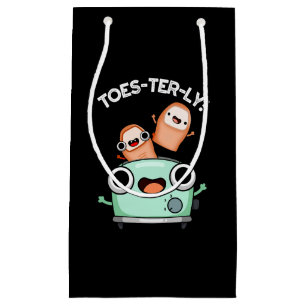 Bolsa De Regalo Pequeña Toes-terly Funny Toe Pun Dark BG