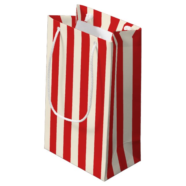 Bolsa De Regalo Pequeña Tofu Cream Postbox Red Strips (Angulo reverso)