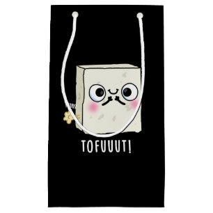 Bolsa De Regalo Pequeña Tofuuut Funny Farting Tofu Pun Dark BG