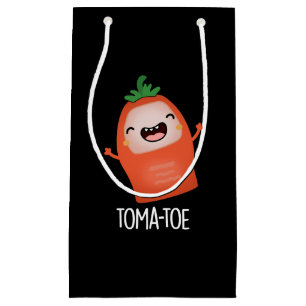 Bolsa De Regalo Pequeña Tomatoe Funny Tomato Pun Dark BG