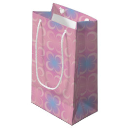 Bolsa De Regalo Pequeña Tonos de rosa con fondo rosa y azul