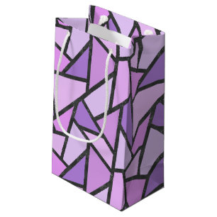 Bolsa De Regalo Pequeña Tonos de vidrio manchado de lilas