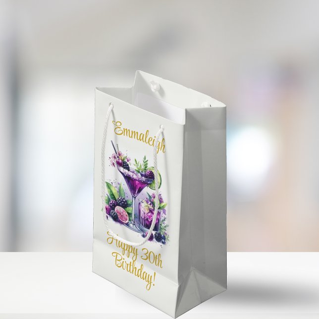 Bolsa De Regalo Pequeña Tonos morados: un batiburrillo de cumpleaños azul- (Subido por el creador)