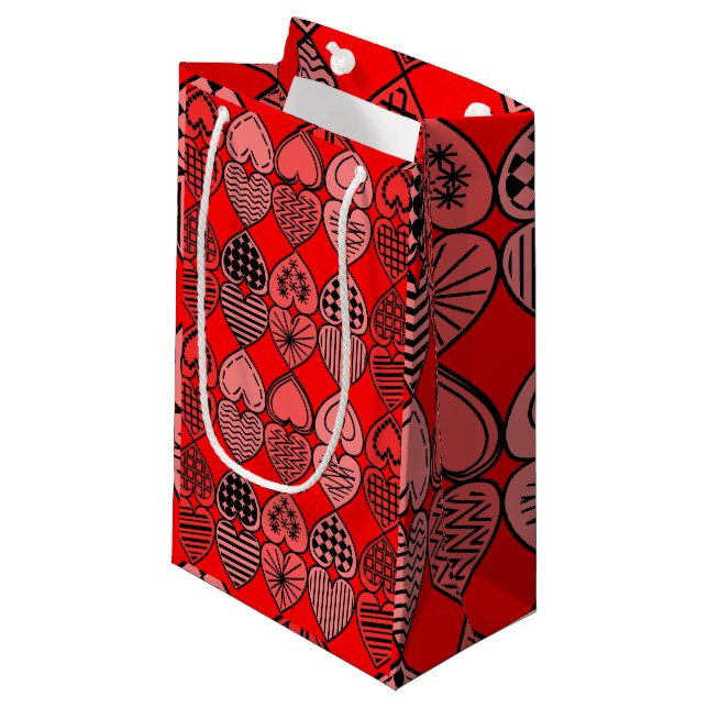 Bolsa De Regalo Pequeña Topsy Turvy Hearts (Angulo Anverso)