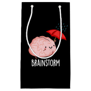 Bolsa De Regalo Pequeña Tormenta cerebral divertida Anatomía Pun Dark BG