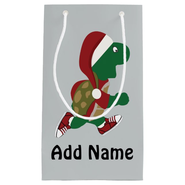 Bolsa De Regalo Pequeña Tortuga en marcha de Santa (Anverso)