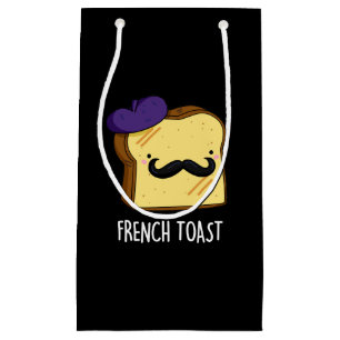 Bolsa De Regalo Pequeña Tostada francesa Funny Bread Pun DArk BG