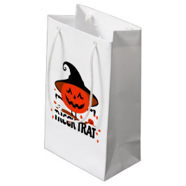 Bolsa De Regalo Pequeña Treck Trat Pumpkin Sonriente