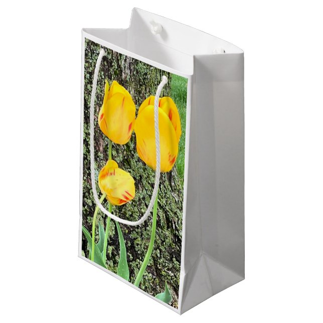 Bolsa De Regalo Pequeña Tres tulipanes amarillos / (Angulo Anverso)